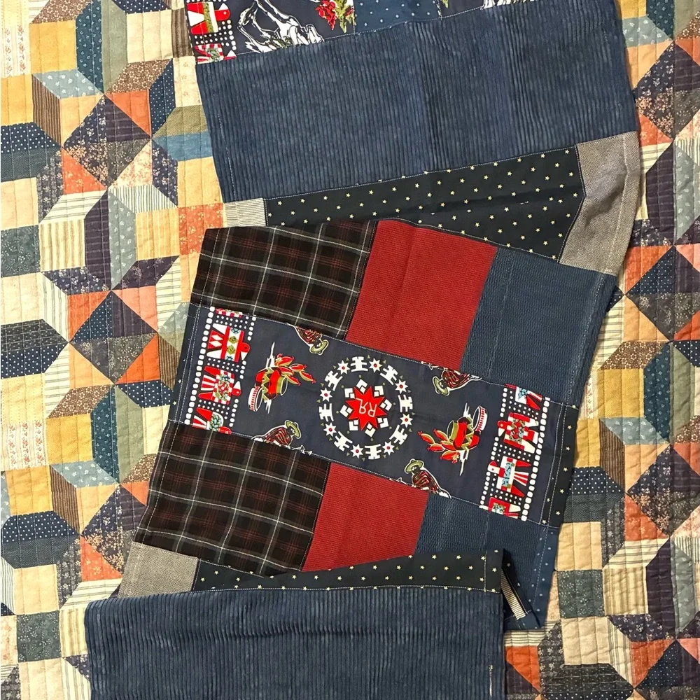 CUSTOM RRL/ RL PATCHWORK SCARF (100% UPCYCLED RALPH LAUREN FABRICS)- 1 OF A KIND